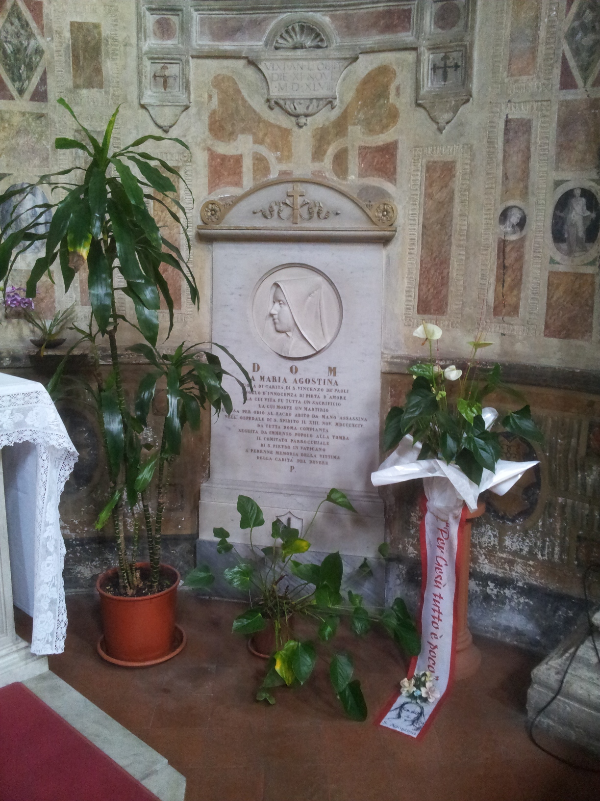 Agostina Pietrantoni's memorial tablet, Church of Santo Spirito in Sassia, Rome  - 01.jpg